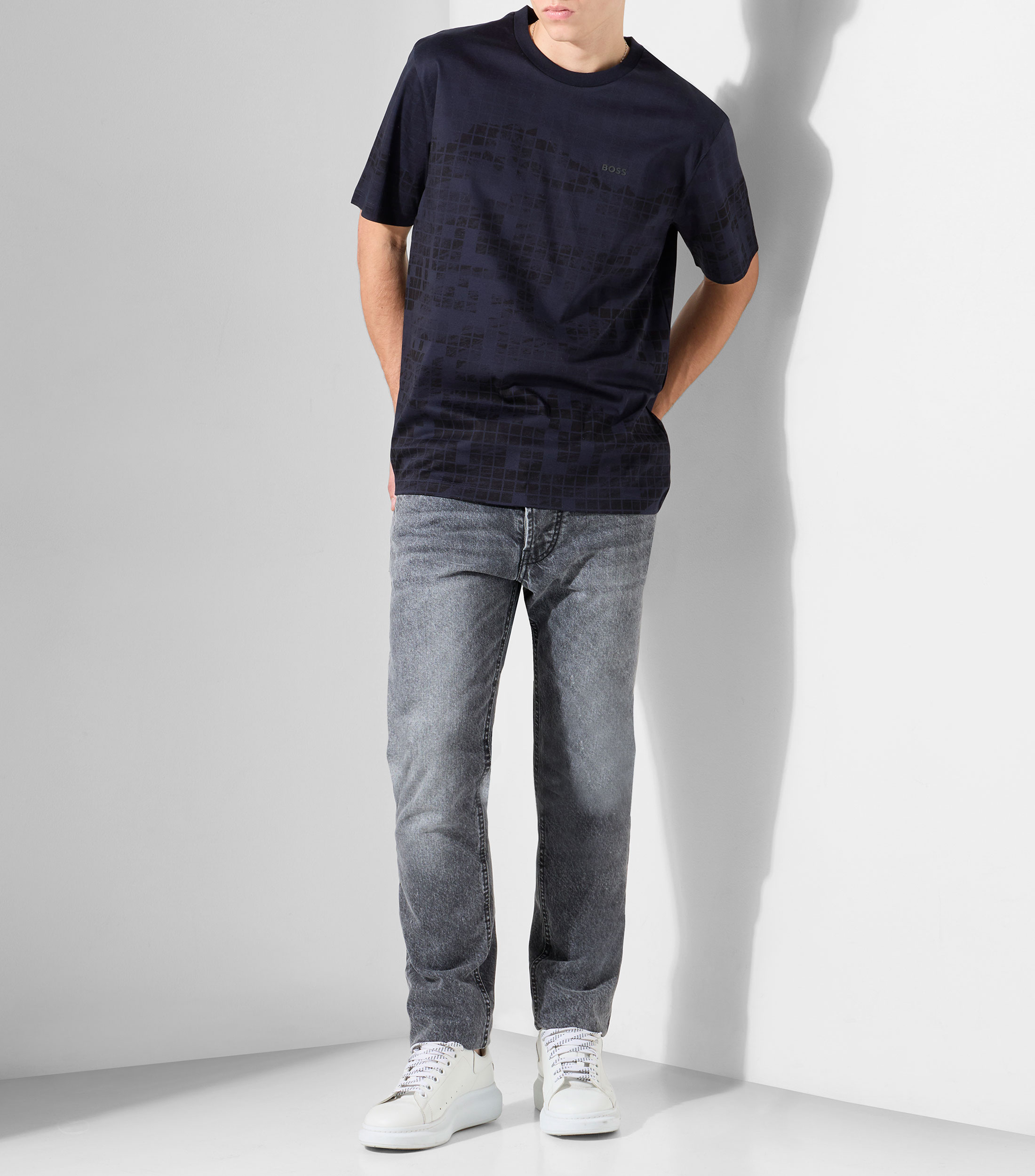 Playera de algodón mercerizado con gráficos estampados Hombre